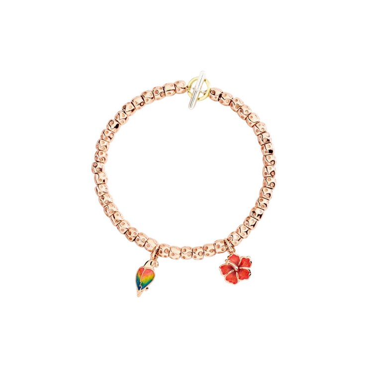 DoDo hanger in rosé goud 9kt met email