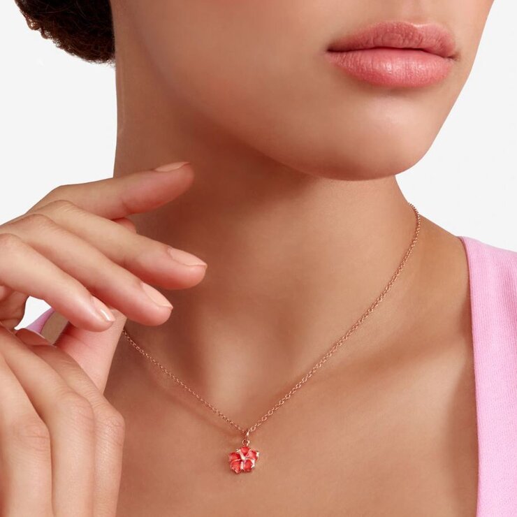 DoDo hanger in rosé goud 9kt met email