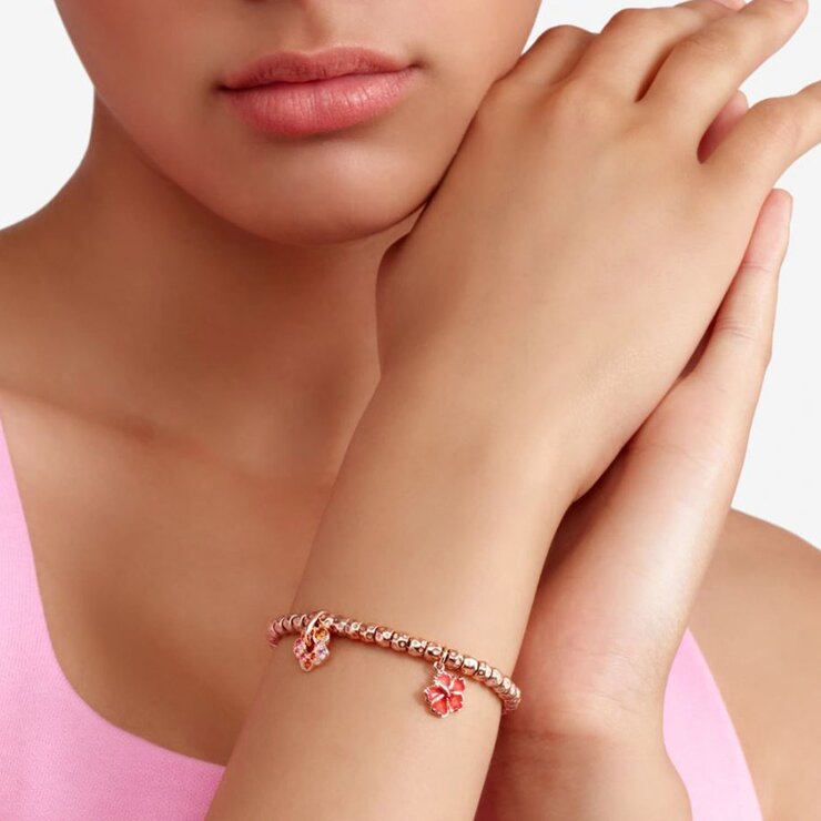 DoDo hanger in rosé goud 9kt met email