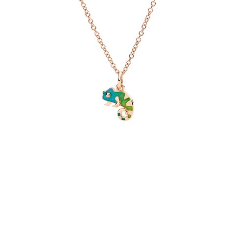 pendentif DoDo en or rose 9 ct avec émail