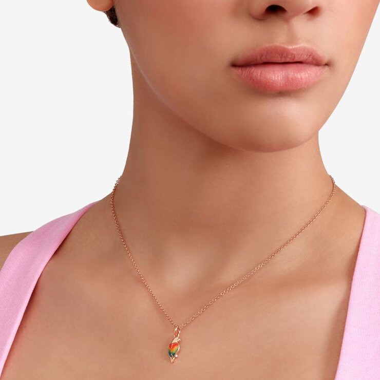 DoDo hanger in rosé goud 9kt met email