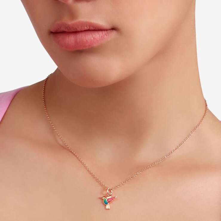 DoDo hanger in rosé goud 9kt met email