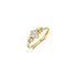 The Exclusive Collection verlovingsring in geel goud 18kt met ovalen diamant van 0,45 karaat als hoofdsteen omringd door briljanten van 0,11 karaat - thumb