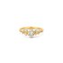 The Exclusive Collection verlovingsring in geel goud 18kt met ovalen diamant van 0,45 karaat als hoofdsteen omringd door briljanten van 0,11 karaat - thumb