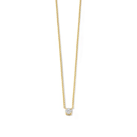 Casteur by Casteur ketting in geel goud 18kt met briljant van 0,28 karaat
