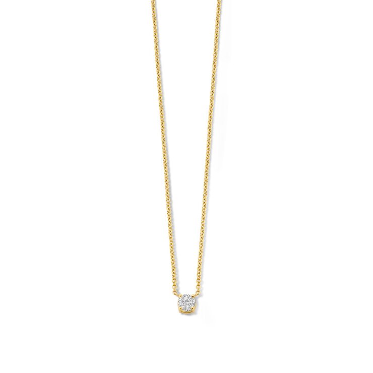 Casteur by Casteur ketting in geel goud 18kt met briljant van 0,28 karaat