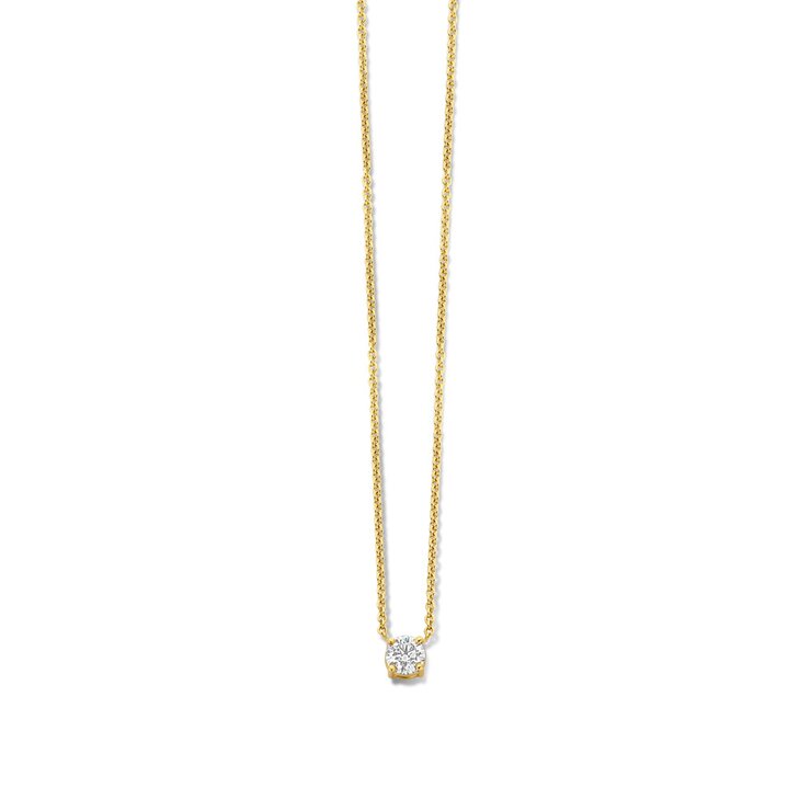Casteur by Casteur ketting in geel goud 18kt met briljant van 0,40 karaat