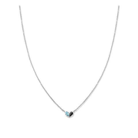 Casteur by Casteur ketting in wit goud 18kt met topaas blauw & saffier