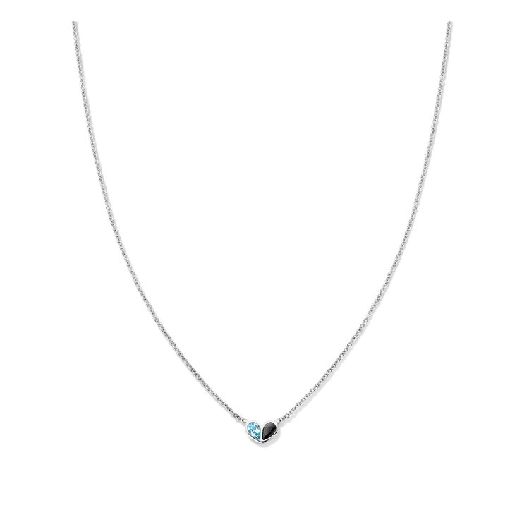 Casteur by Casteur ketting in wit goud 18kt met topaas blauw & saffier