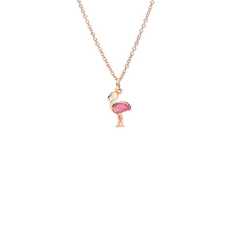 pendentif DoDo en or rose 9 ct avec émail