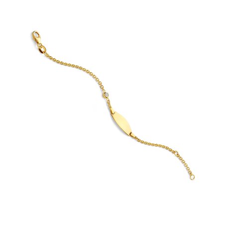 bracelet Casteur by Casteur en or jaune 18 ct avec brillant de 0.05 carat