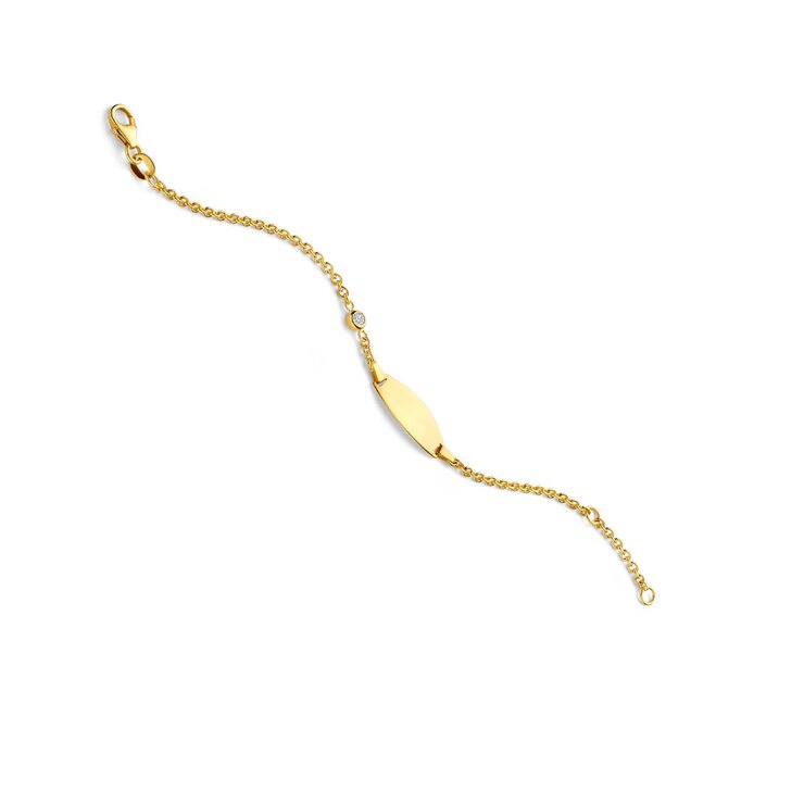 bracelet Casteur by Casteur en or jaune 18 ct avec brillant de 0.05 carat