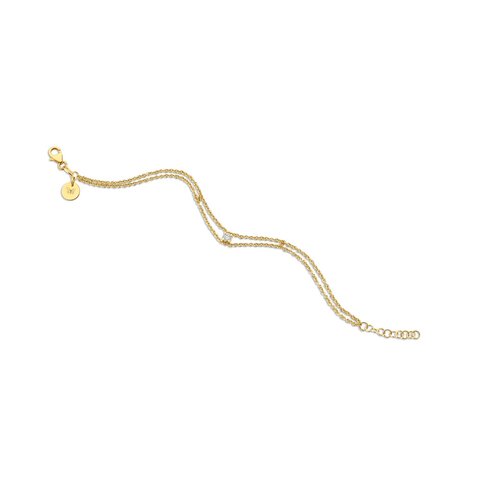 Casteur by Casteur armband in geel goud 18kt met briljant van 0,10 karaat