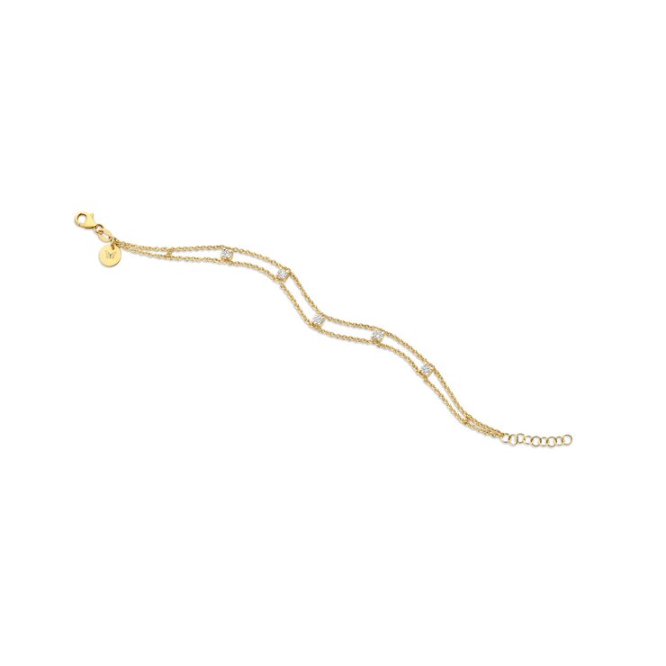 Casteur by Casteur armband in geel goud 18kt met briljant van 0,50 karaat