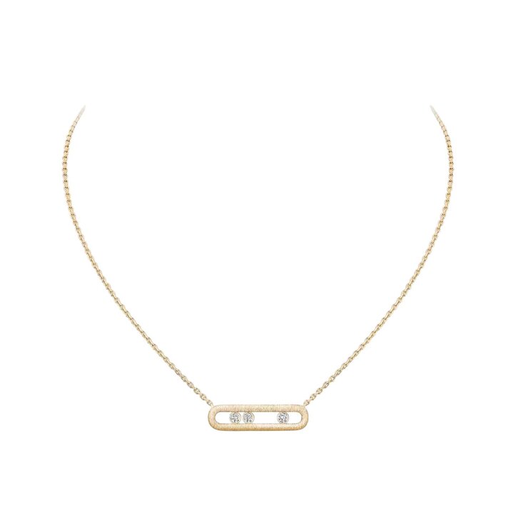 collier Messika en or jaune 18 ct avec brillant de 0.22 carat