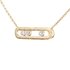 Messika ketting in geel goud 18kt met briljant van 0,22 karaat - thumb