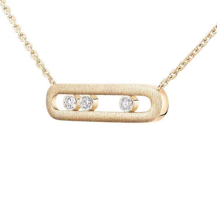 collier Messika en or jaune 18 ct avec brillant de 0.22 carat