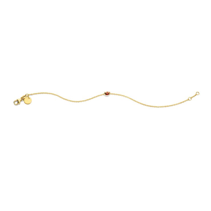 bracelet Casteur by Casteur en or jaune 18 ct avec grenat