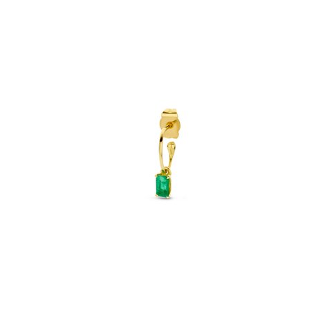 Casteur by Casteur oorring in geel goud 18kt met smaragd