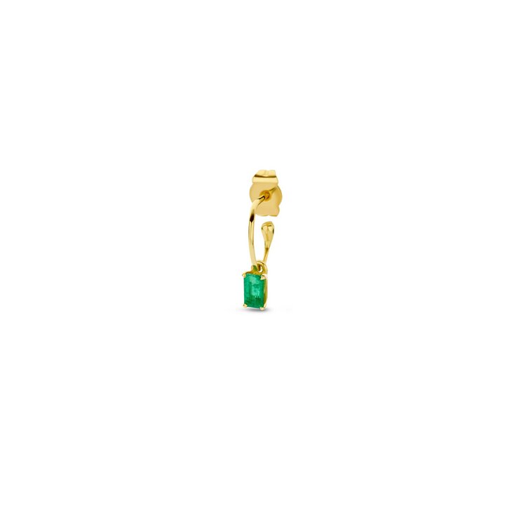 Casteur by Casteur oorring in geel goud 18kt met smaragd