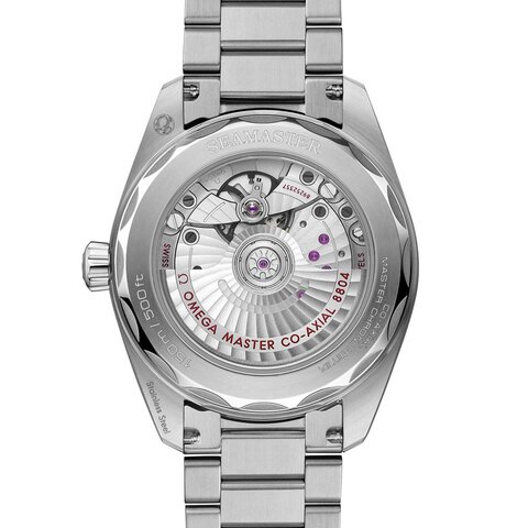 Omega horloge met een kast in staal, met een wijzerplaat in het grijs en een diameter van 38 mm