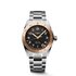 Longines horloge met een kast in rosé goud op staal, met een wijzerplaat in het zwart en een diameter van 39 - thumb