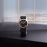 Longines horloge met een kast in rosé goud op staal, met een wijzerplaat in het zwart en een diameter van 39 - thumb