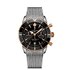 montre Breitling avec un boîtier en or rose sur acier, un cadran noir et un diamètre de 42 - thumb