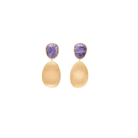 boucles d'oreilles Marco Bicego en or jaune 18 ct avec charoite
