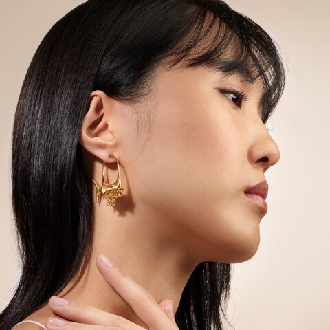 boucles d'oreilles Ole Lynggaard en or jaune 18 ct