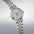 Seiko horloge met een kast in staal, met een wijzerplaat in het groen met briljant en een diameter van 34 - thumb