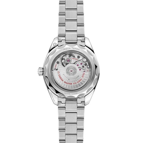 Omega horloge met een kast in staal, met een wijzerplaat in het grijs met briljant en een diameter van 30 mm