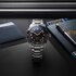 Longines horloge met een kast in keramiek op staal, met een wijzerplaat in het zwart en een diameter van 42 - thumb