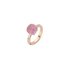 bague Bigli en or rose 18 ct avec cristal de roche & rubis entouré de briljants de 0,02 karaat - thumb