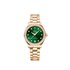 Omega horloge met een kast in geel goud, met een wijzerplaat in het groen met briljant en een diameter van 30 - thumb