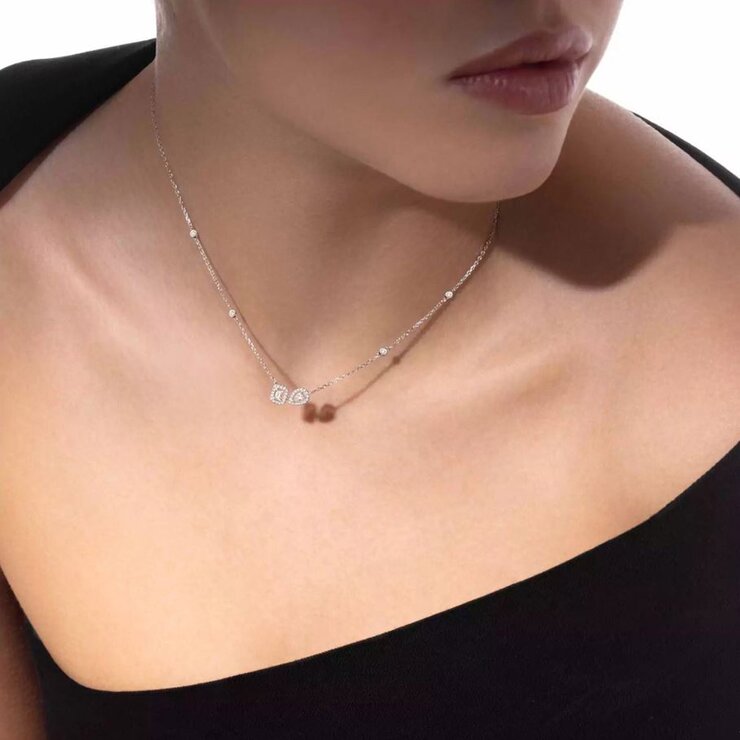 collier Messika en or blanc 18 ct avec brillant de 0.30 carat