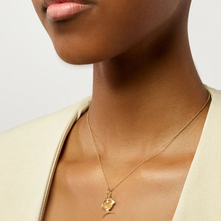 pendentif Ole Lynggaard en or jaune 18 ct avec quartz rutile
