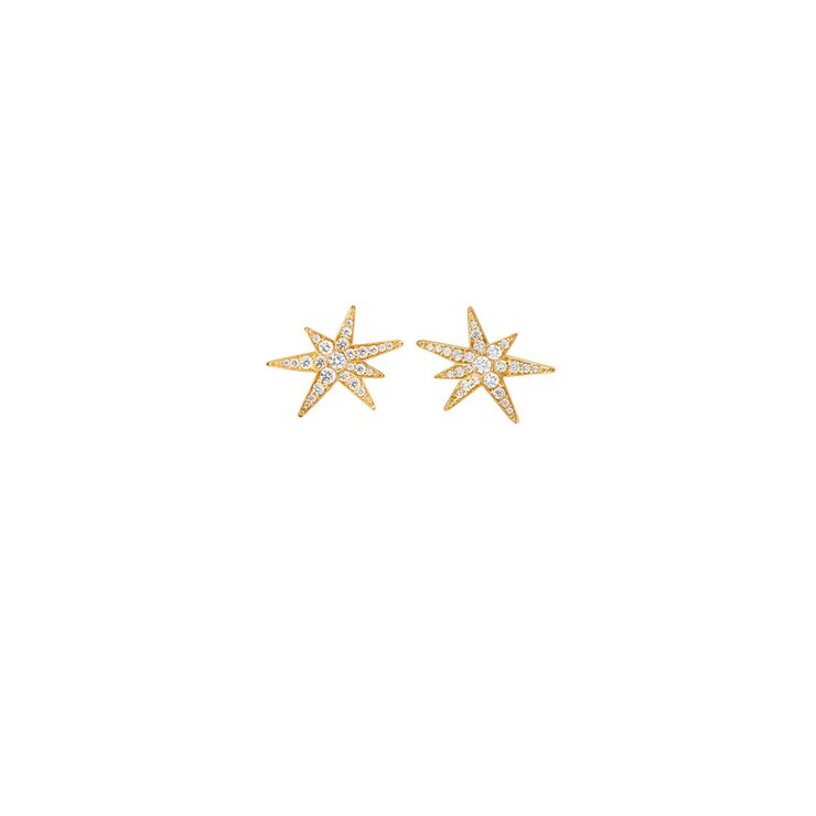 boucles d'oreilles Ole Lynggaard en or jaune 18 ct avec brillant de 0.24 carat