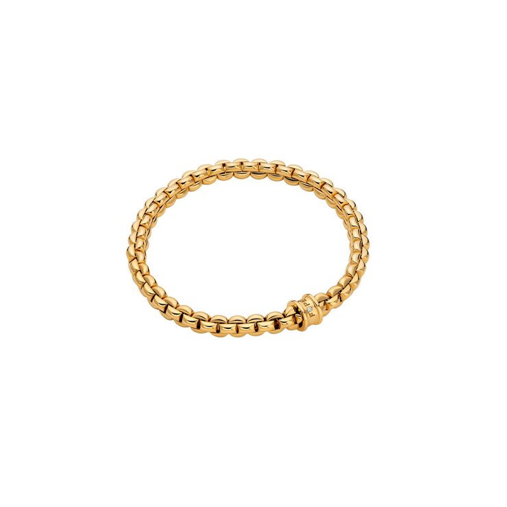 Fope armband in geel goud 18kt met briljant van 0,01 karaat