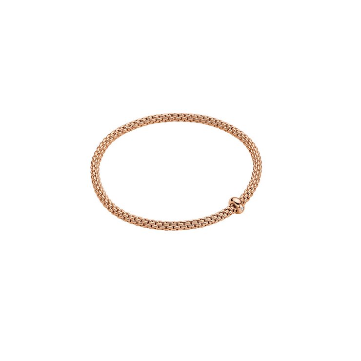 Fope armband in rosé goud 18kt met briljant van 0,01 karaat