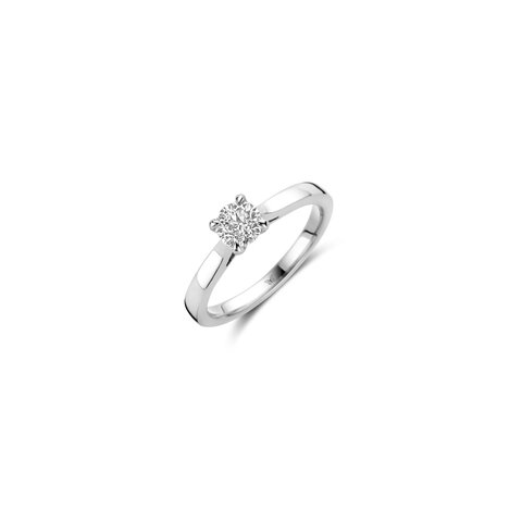 bague de fiançailles The Exclusive Collection en or blanc 18 ct avec brillant (diamant rond) de 0.5 carat