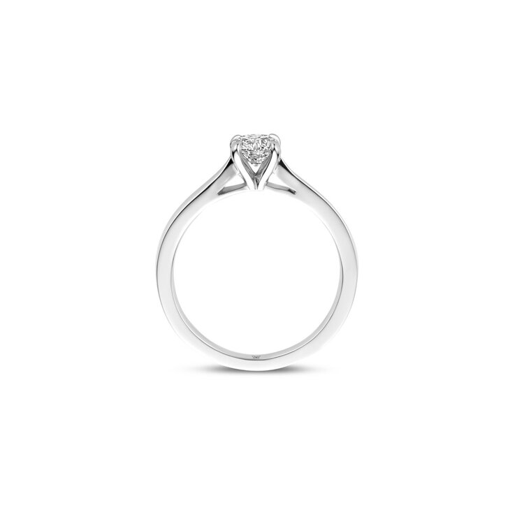 bague de fiançailles The Exclusive Collection en or blanc 18 ct avec brillant (diamant rond) de 0.5 carat