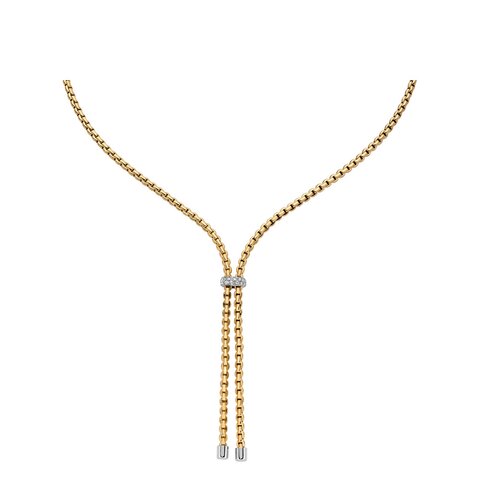collier Fope en or jaune 18 ct avec brillant de 0.10 carat