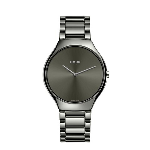 Rado horloge met een kast in keramiek, met een wijzerplaat in het grijs en een diameter van 39