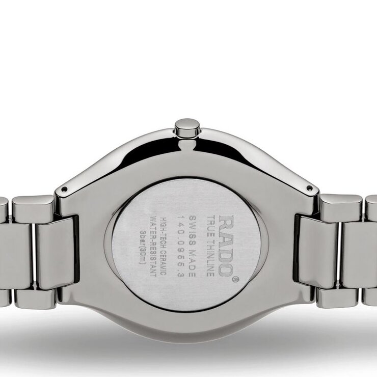 Rado horloge met een kast in keramiek, met een wijzerplaat in het grijs en een diameter van 39