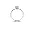 bague de fiançailles The Exclusive Collection en or blanc 18 ct avec diamant ovale de 0.22 carat entouré de briljants de 0,22 karaat - thumb