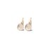 Bigli oorringen in rosé goud 18kt met quartz rutile & parelmoer omringd door briljanten van 0,02 karaat - thumb