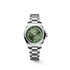 Longines horloge met een kast in staal, met een wijzerplaat in het groen met briljant en een diameter van 30 mm - thumb