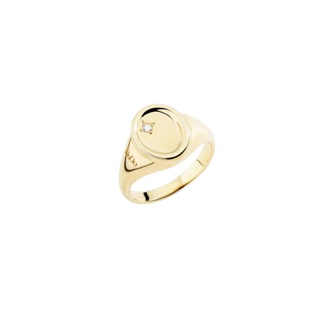 DoDo ring met briljant van 0,02 karaat