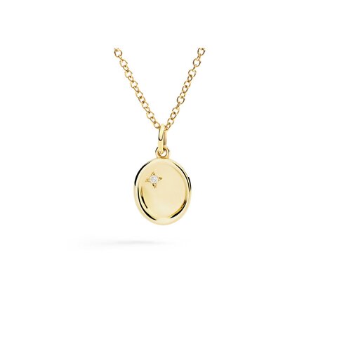 pendentif DoDo en or jaune 9 kt avec brillant de 0.02 carat